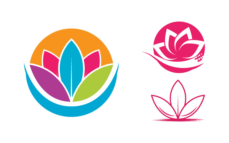 Lotus Logo Beauty Salon Cosmetic skincare vector icon design v.2 Logo Template