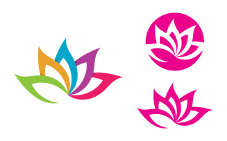 Lotus Logo Beauty Salon Cosmetic skincare vector icon design v.5