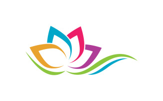 Lotus Logo Beauty Salon Cosmetic skincare vector icon design v.7