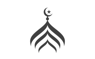 Mosque Islamic Vector icon logo design illustration Template v.10