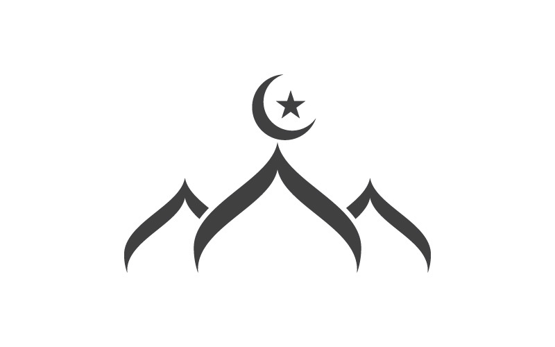 Mosque Islamic Vector icon logo design illustration Template v.11 Logo Template