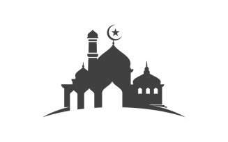 Mosque Islamic Vector icon logo design illustration Template v.16