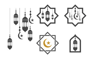Mosque Islamic Vector icon logo design illustration Template v.18