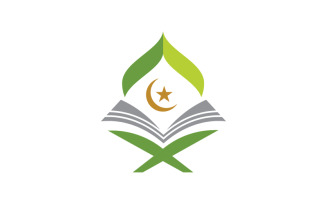 Mosque Islamic Vector icon logo design illustration Template v.21
