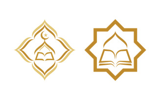 Mosque Islamic Vector icon logo design illustration Template v.27