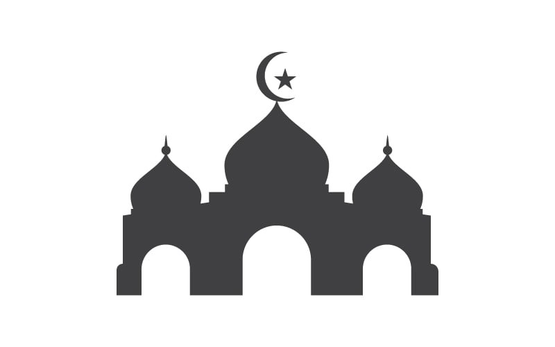 Mosque Islamic Vector icon logo design illustration Template v.3 Logo Template