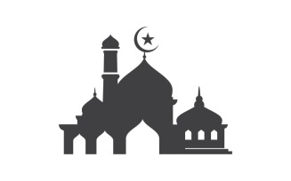 Mosque Islamic Vector icon logo design illustration Template v.4