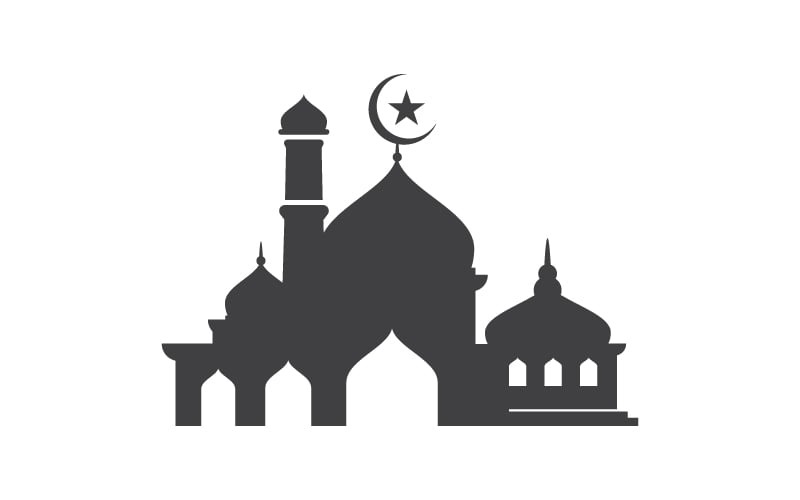 Mosque Islamic Vector icon logo design illustration Template v.4 Logo Template