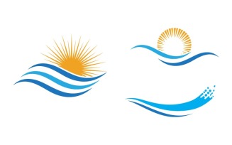Water wave liquid vector Logo illustration design V1.1