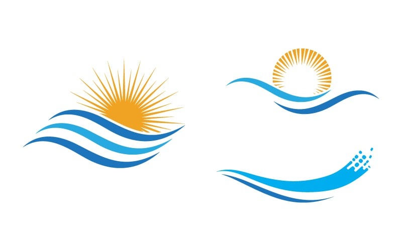 Water wave liquid vector Logo illustration design V1.1 Logo Template