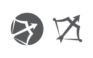 Archery Sport Logo icon illustration design template v.7