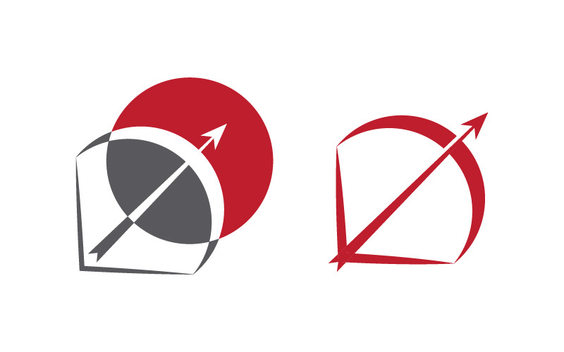 Archery Sport Logo icon illustration design template v.8 Logo Template