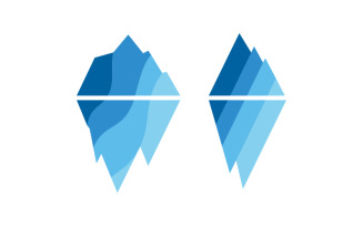 Ice Berg Icon Logo Vector illustration design template v.3