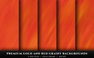 Premium Gold and Red Grainy Texture Backgrounds