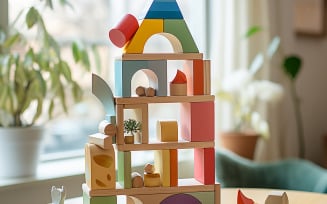 Colorful Wooden Building Blocks Design