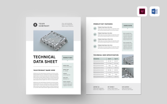 Technical Data Sheet | Microsoft Word & Adobe Indesign