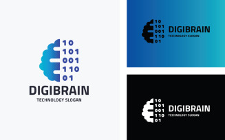 Digital Brain Ai Code Logo
