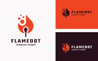 Flame Dot Company Logo Template
