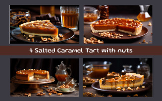 Salted Caramel Tart with nuts