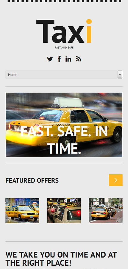 Kit Graphique #50615 Taxi Service Wordpress 3.x - Smartphone Layout 1 