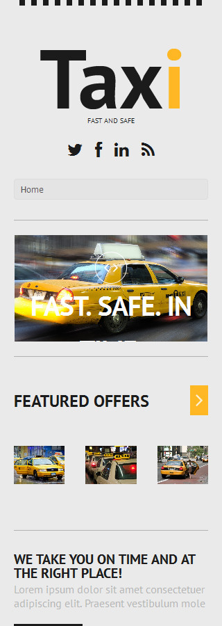 Kit Graphique #50615 Taxi Service Wordpress 3.x - Smartphone Layout 2
