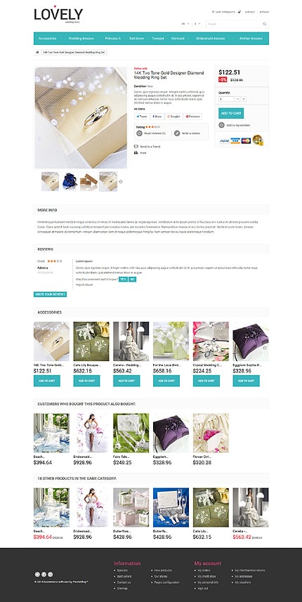 Kit Graphique #50617 Mariage E-boutique Prestashop Template - Prestashop Products Page Screenshot