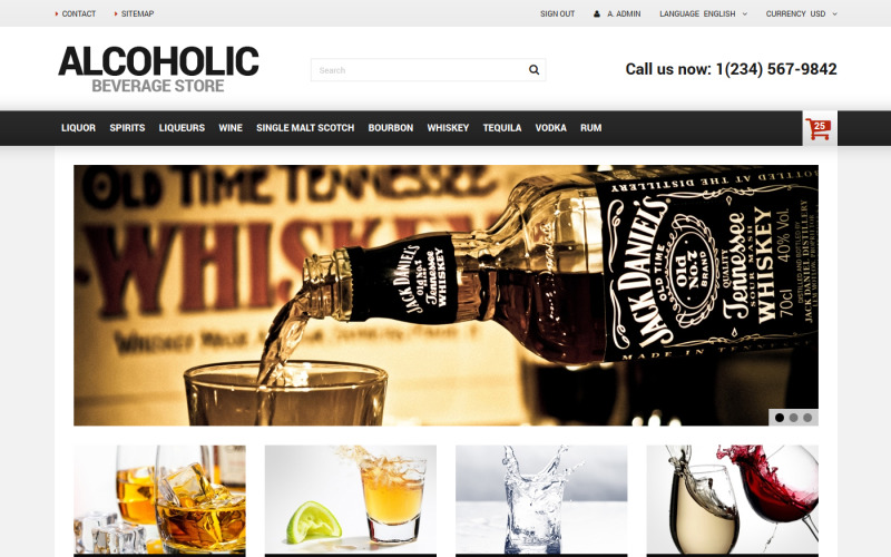 Alcoholic Beverage Store PrestaShop Theme