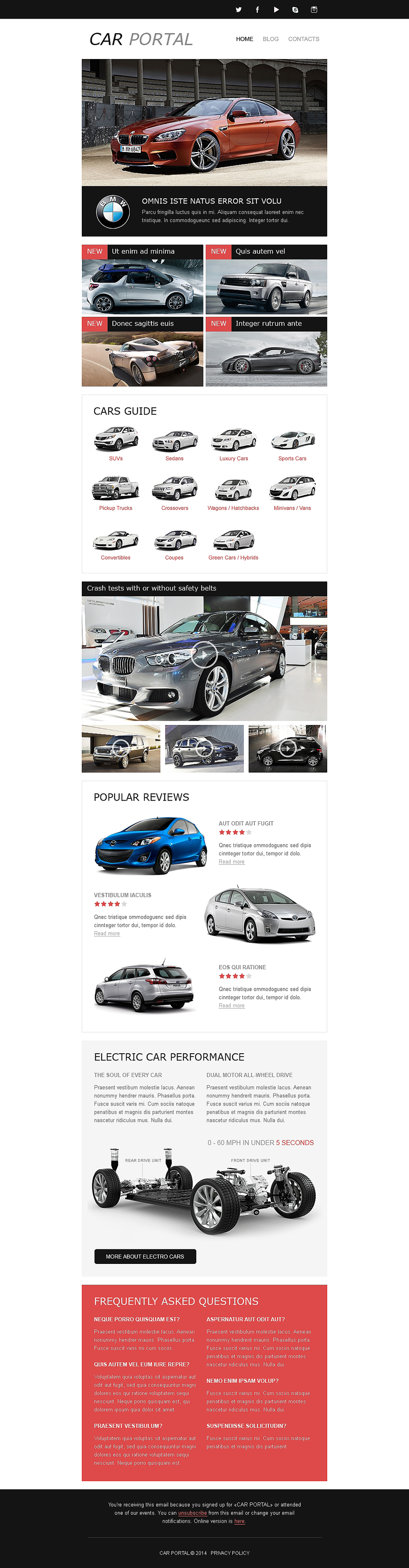 Car Club Responsive Newsletter Template New Screenshots BIG