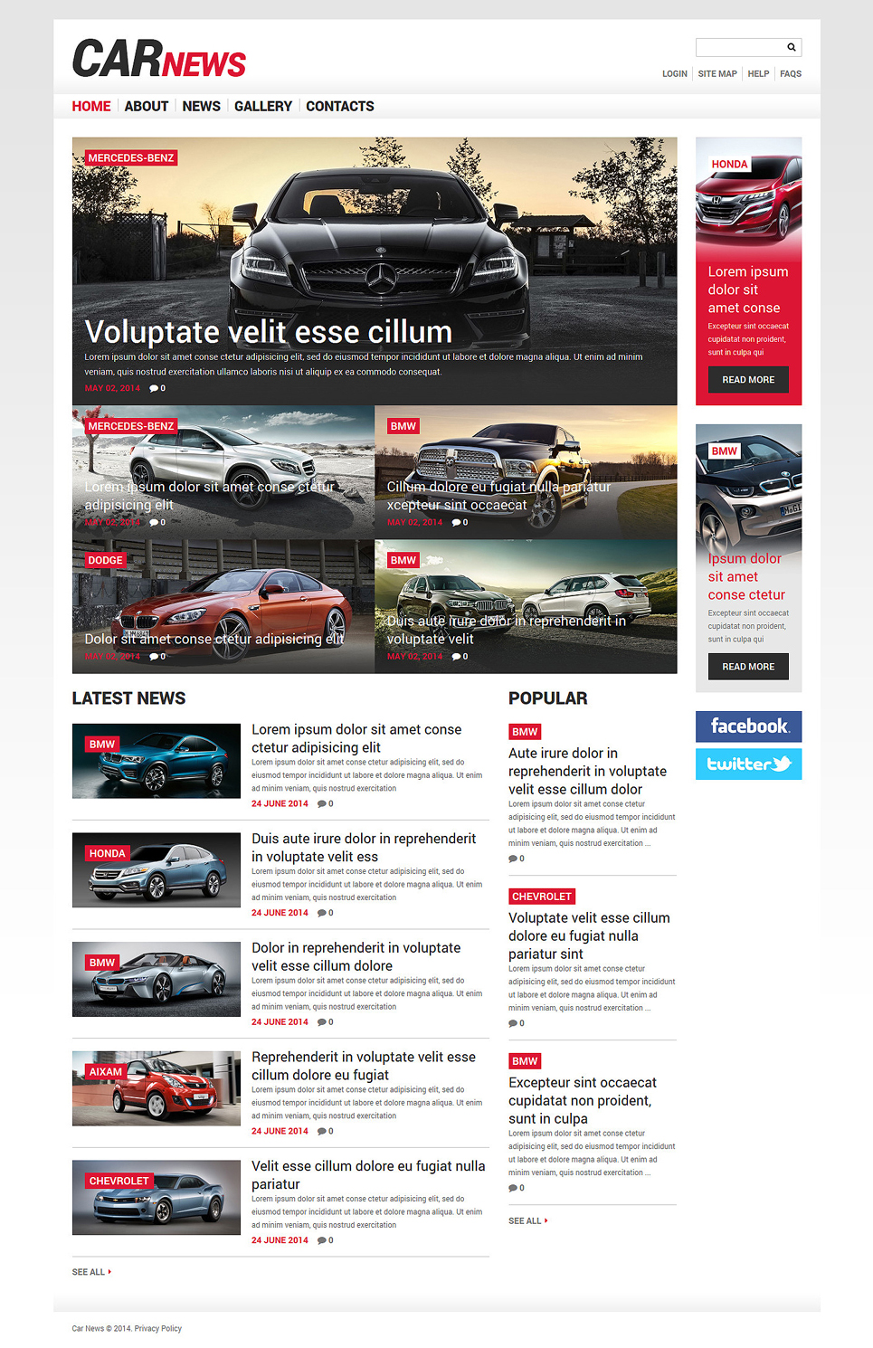 Car Responsive Joomla Template New Screenshots BIG