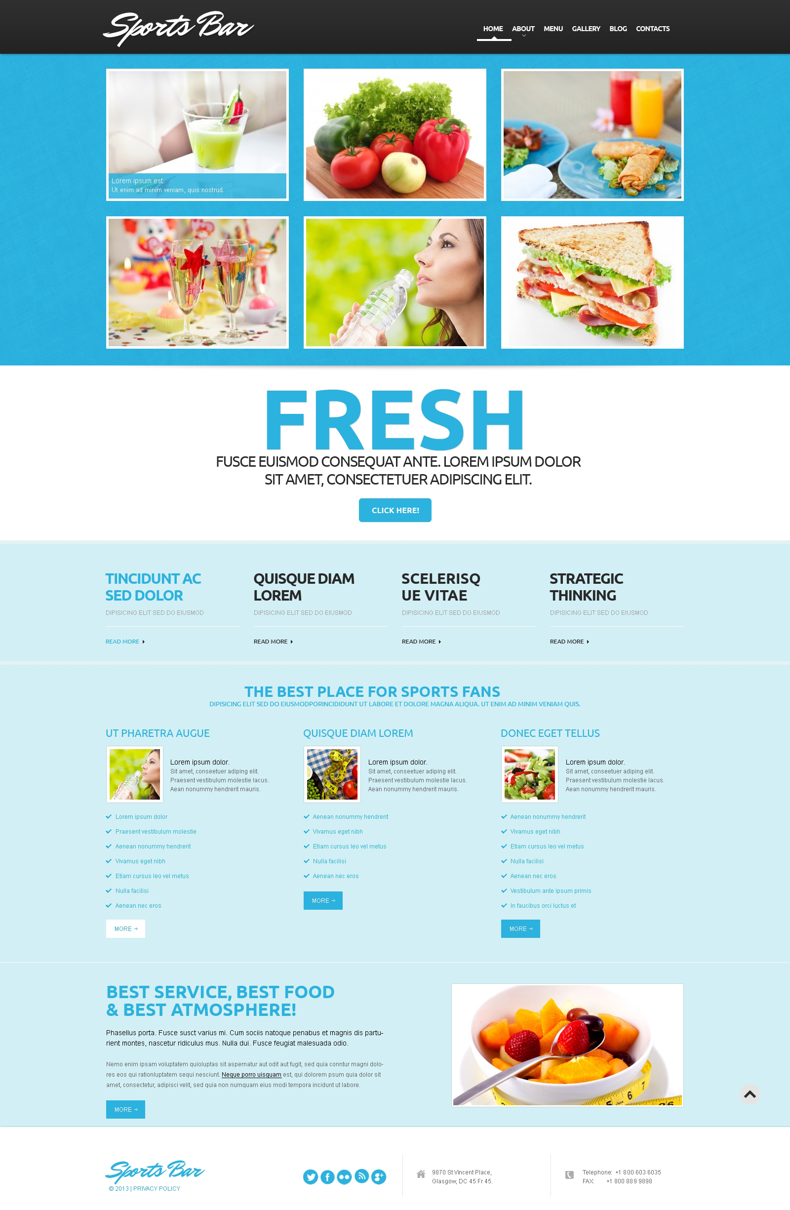 Cocktail Bar Responsive WordPress Theme - screenshot