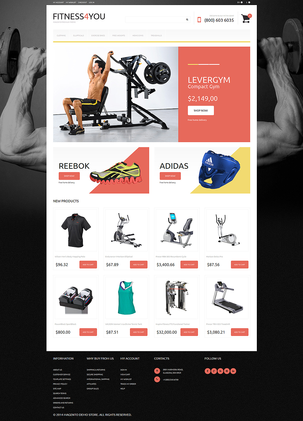 Fitness Responsive Magento Theme New Screenshots BIG