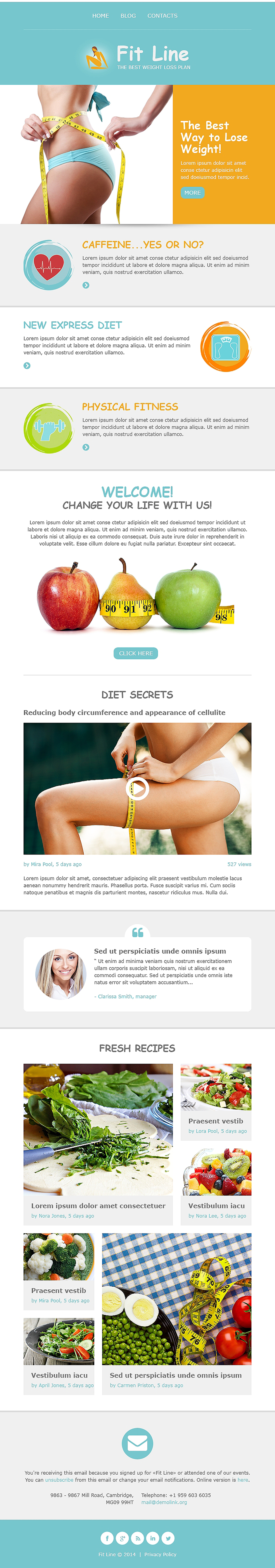 Fitness Responsive Newsletter Template New Screenshots BIG