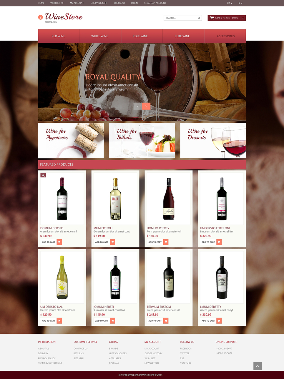 Food & Drink OpenCart Template New Screenshots BIG