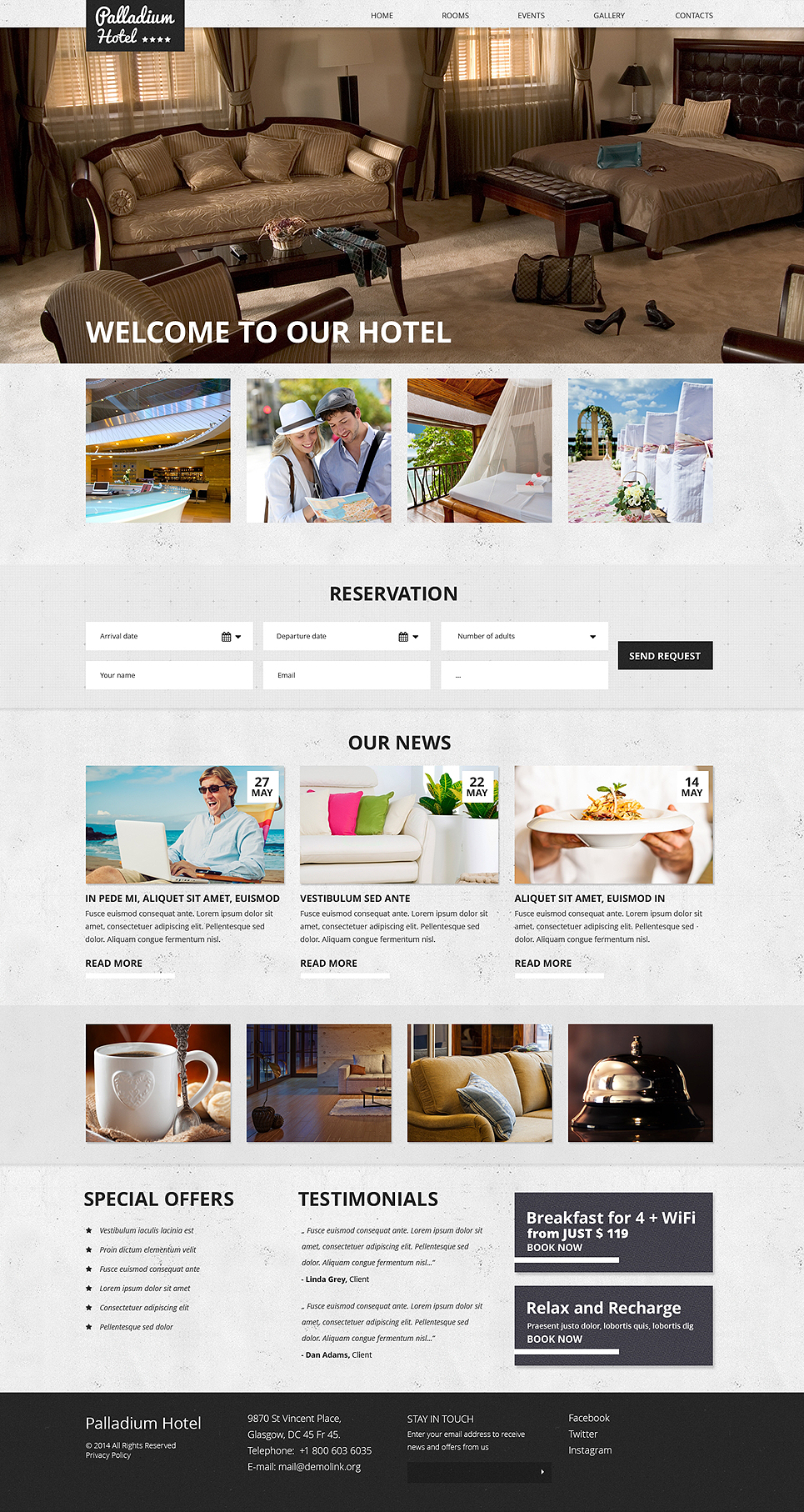 Hotels Responsive Website Template New Screenshots BIG