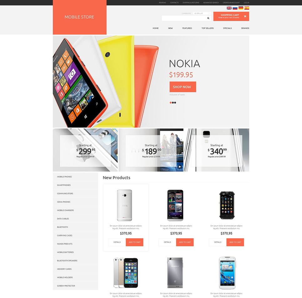 Mobile Store osCommerce Template Big Screenshot Mobile Store OsCommerce Template New Screenshots BIG