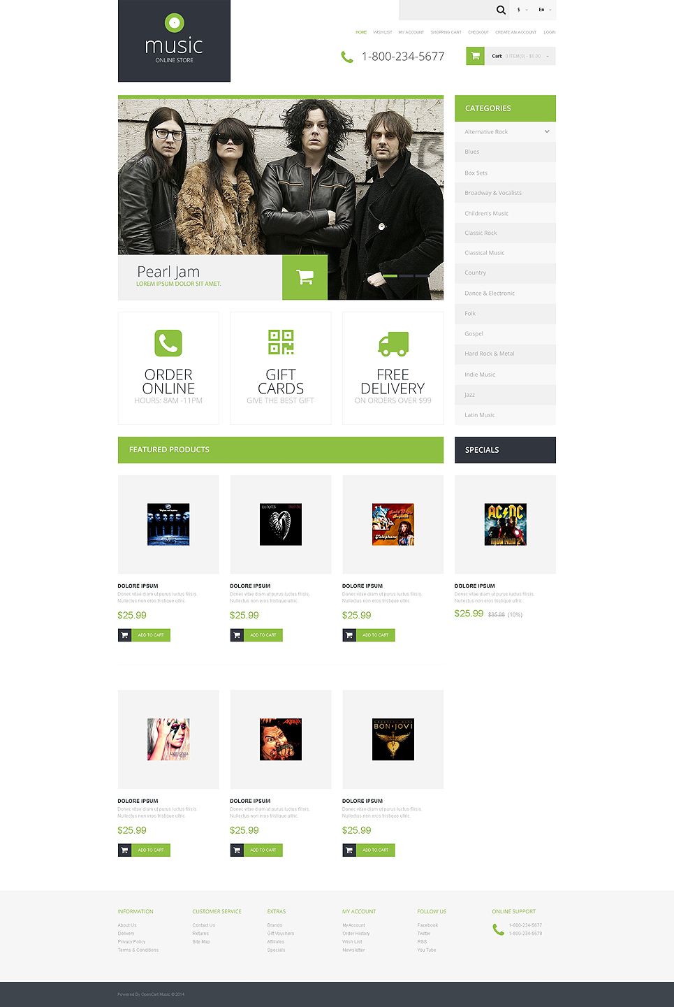 Music Store Responsive OpenCart Template New Screenshots BIG