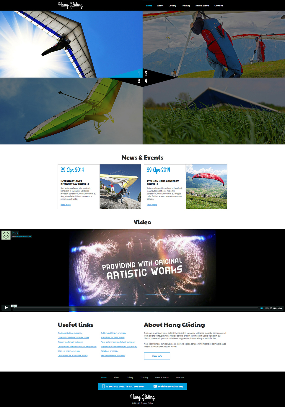 Paragliding Responsive Joomla Template New Screenshots BIG