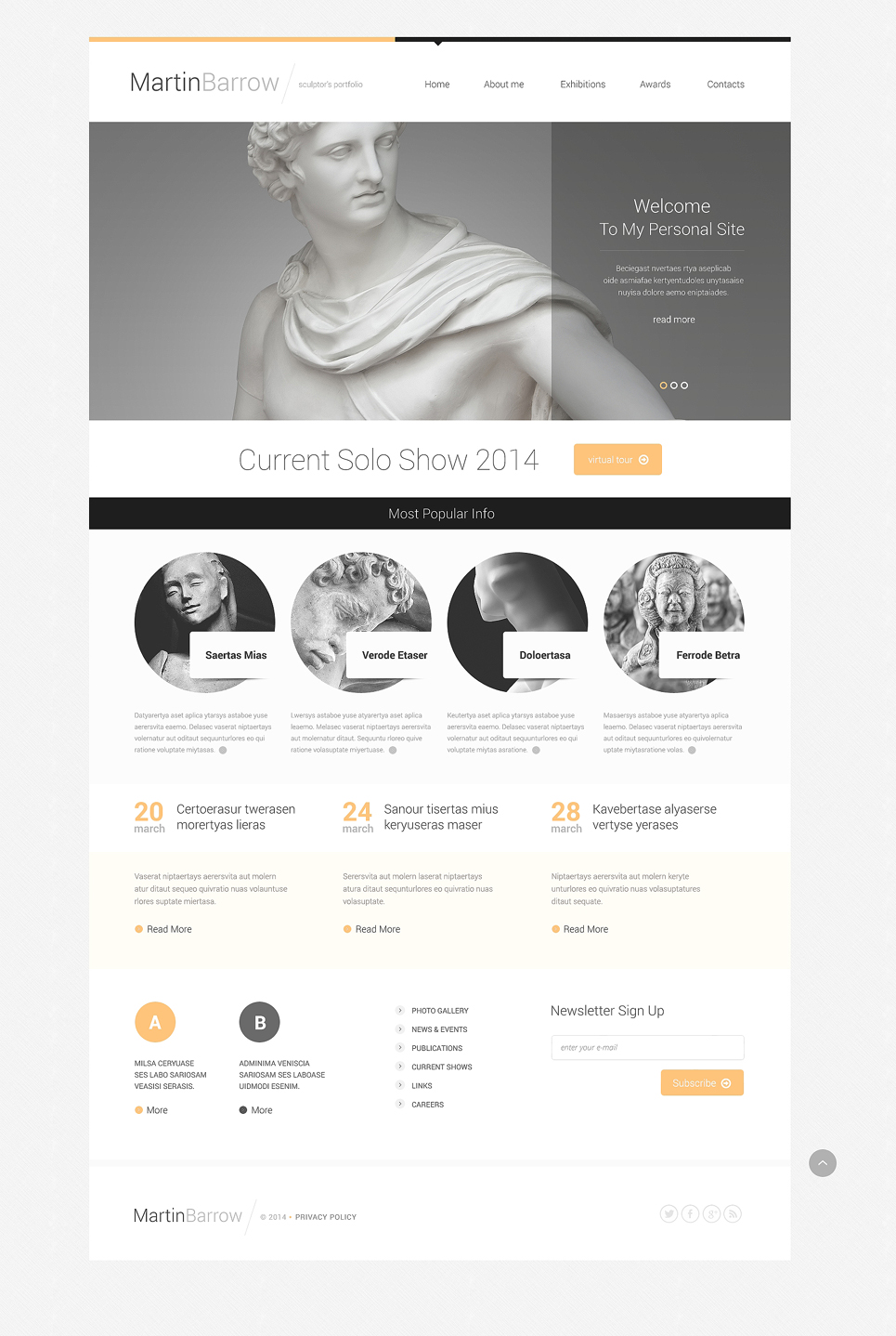 Sculpture Responsive Website Template New Screenshots BIG