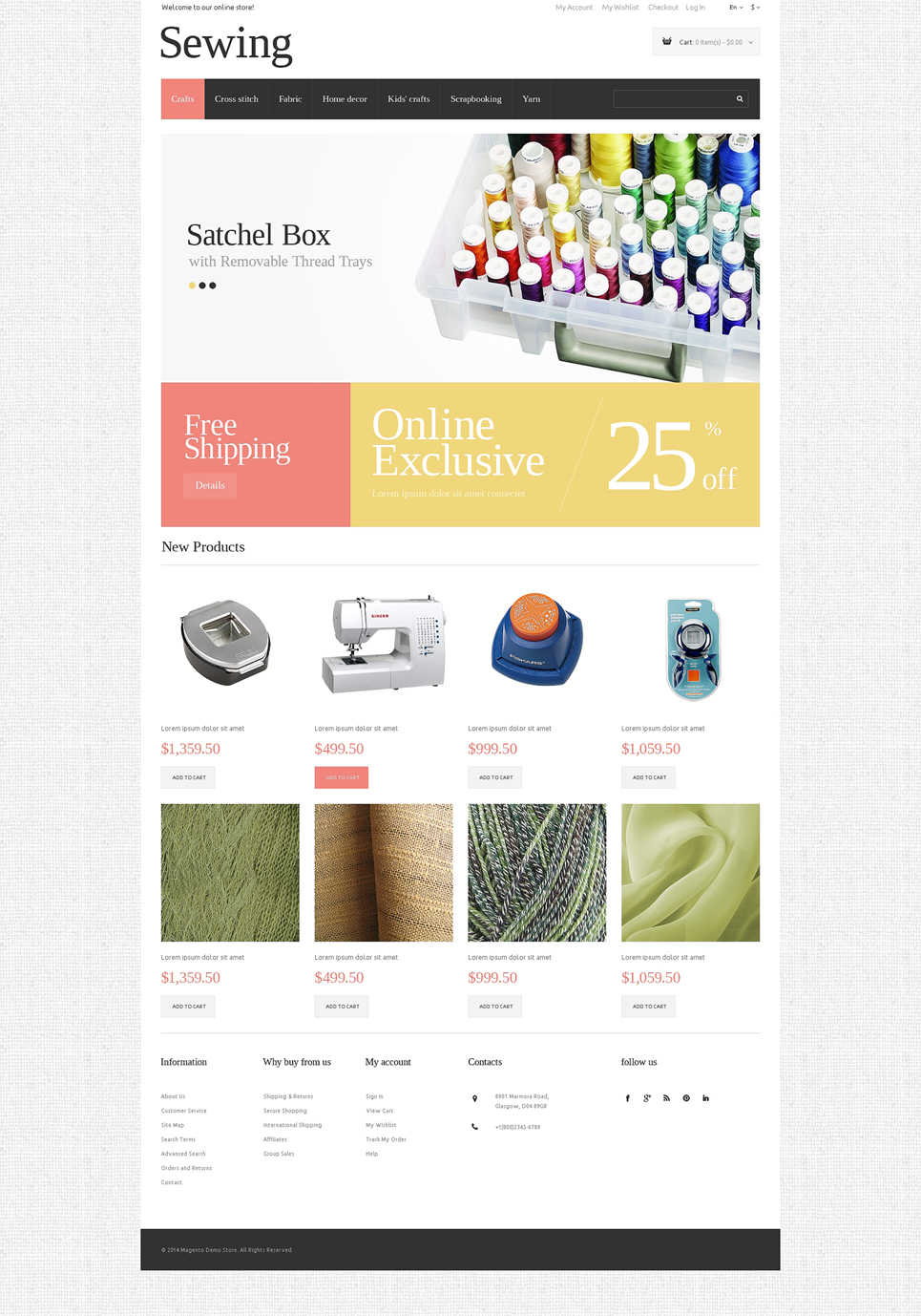 Sewing Opportunities Magento Theme New Screenshots BIG