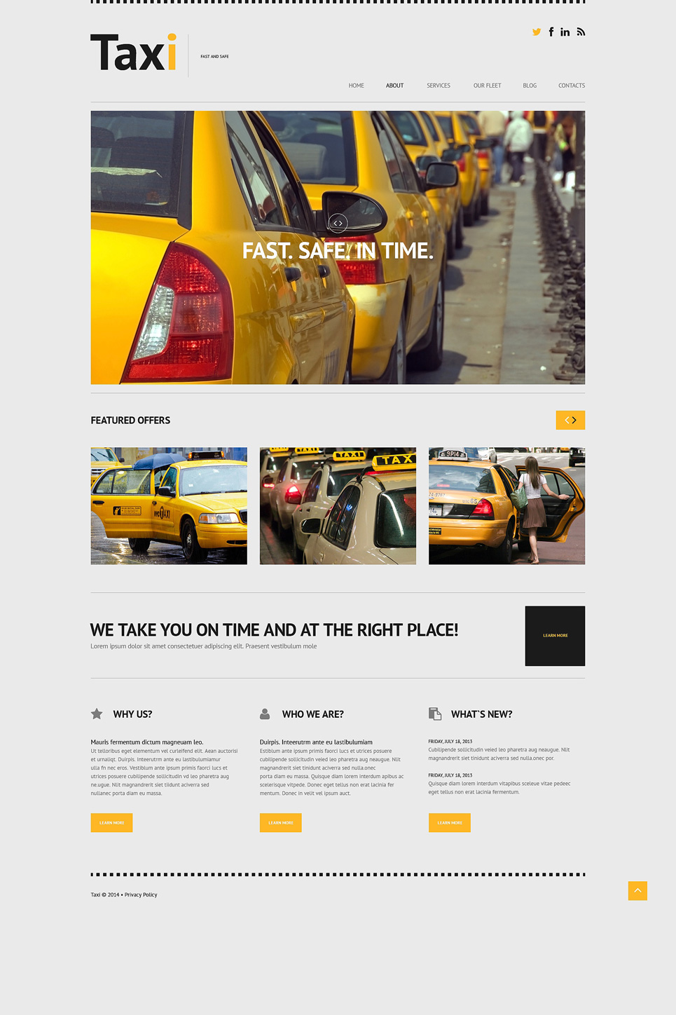 Taxi Responsive WordPress Theme New Screenshots BIG