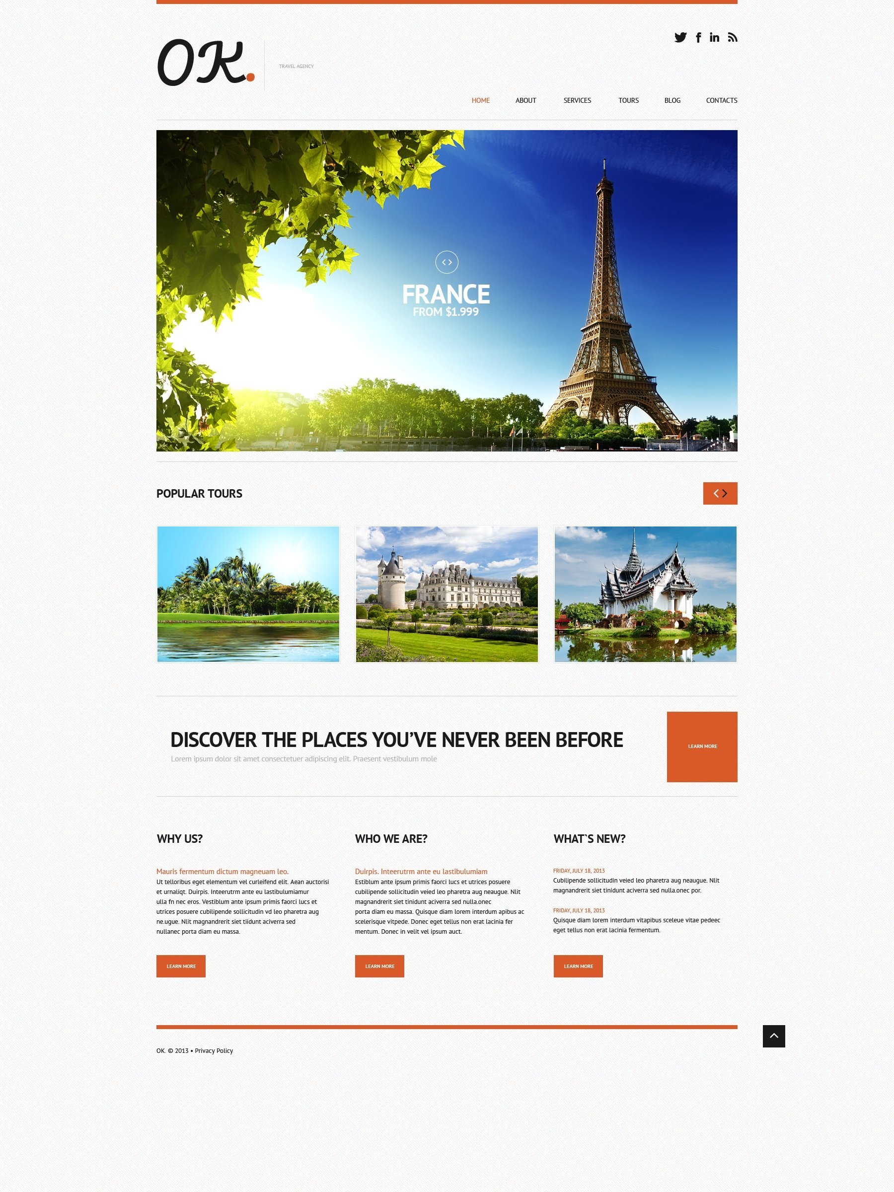 Travel Agency Responsive WordPress Theme - screenshot