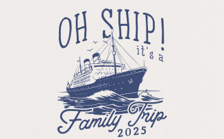 Family Cruise 2024 PNG, Oh Ship Family Trip, Cruise Shirt Design, Family Vacation Download, First