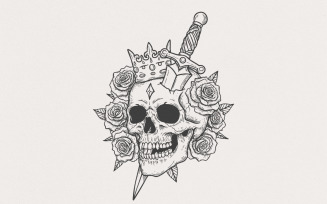 Skull Knife png, Skull Shirt png, Crossbones Vinyl, Dagger Skull png, Swordsman png, Skull File,