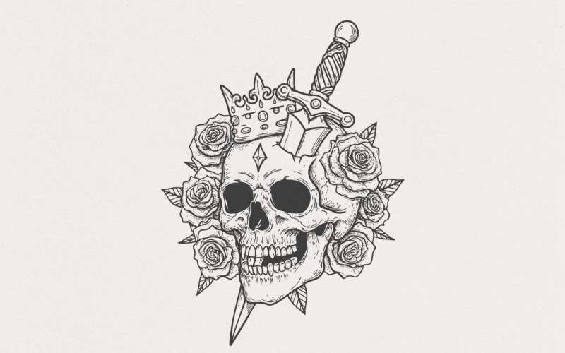 Skull Knife png, Skull Shirt png, Crossbones Vinyl, Dagger Skull png, Swordsman png, Skull File, Illustration