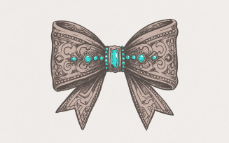 Western PNG Coquette Cowgirl Digital Download, Leather Bow Sublimation Design, Trendy Mama, Howdy