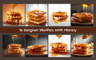 Belgian Waffles with Honey