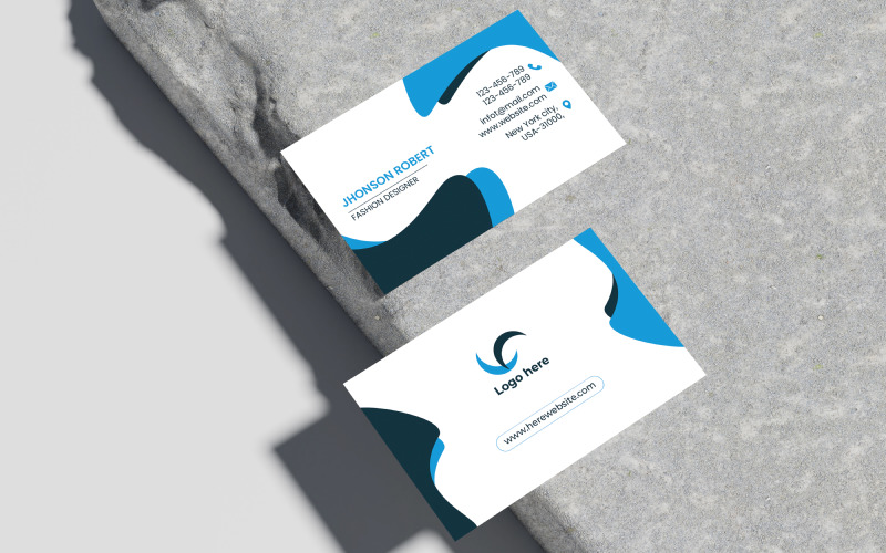Contemporary Business Card Template for Entrepreneurs Corporate Identity