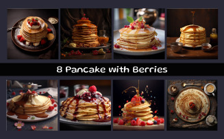 Pancake with Berries AI image