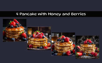 Pancake with Honey and Berries