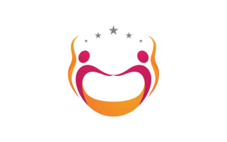 People group care community network and social logo design v.15